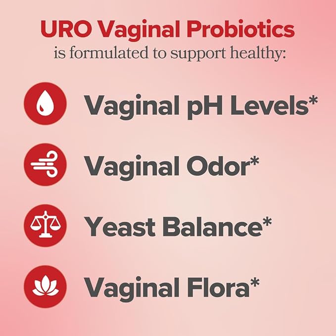 O Positiv URO Vaginal Probiotics for Women pH Balance with Prebiotics & Lactobacillus – Vaginal Health Supplement – Support Healthy Vaginal Odor & Flora, 60 Count (Pack of 1), 1 Month Supply