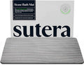 SUTERA - Stone Bath Mat, Diatomaceous Earth Shower Mat, Non-Slip Super Absorbent Quick Drying Bathroom Floor Mat, Natural, Easy to Clean (23.5 x 15 Gray)