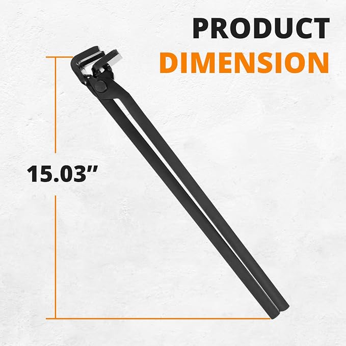 Blacksmith Railroad Spike Tongs for Holding Railroad Spikes, RR Head Railway Spike Pliers for Railroad Spike Forging (15 Inch)