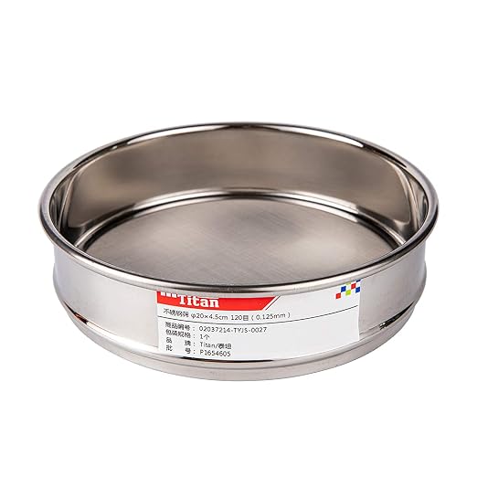 φ20×4.5cm 120 Mesh 304 Stainless Lab Sieves Economy Test Sieve 304 Stainless Steel Wire Cloth（0.125mm）