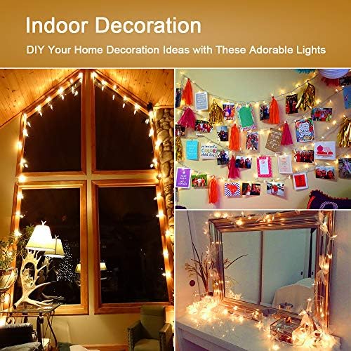 Brizled Incandescent Christmas Tree Lights, 300 Count, 69.6 ft, Clear White
