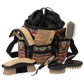 Weaver Equine Horse Grooming Kit, 7-Piece Horse Brush Set with Organizer Tote Bag, Hoof Pick, Comb, Sweat Scraper, Equine Tools for Daily Grooming, Lost Creek