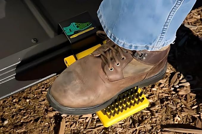Club Clean Spike Swipe Outdoor Shoe Boot Brush Scraper – Golf Cart Cleat Cleaner, Mounts to Carts, Trucks, ATVs, or RVs – Durable Outdoor Shoe Cleaner for Work Boots, Hiking, Camping – Kick-Up Design
