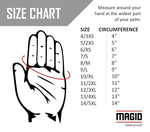 MAGID PowerMaster 12" High Voltage Leather Protector Gloves, 1 Pair, Size 8/Medium (60611PS)