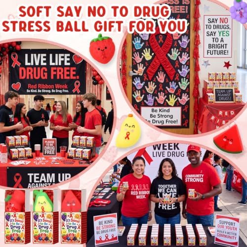50 Sets Red Ribbon Week Gifts Drug Free Party Favors with Boxes