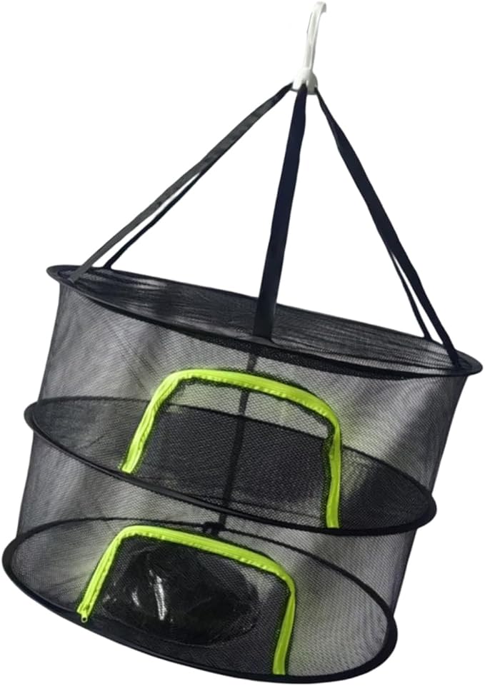 Large Capacity Foldable Fabric Drying Rack for Food Storage and Laundry Reinforced Frame Sunlight Security Easy Install Drying Net