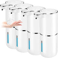 4 Pack Automatic Soap Dispensers,12.8oz/380ml USB Touchless Automatic Foaming Soap Dispenser,Rechargeabled Wall Mounted Smart Soap Dispenser for Bathroom Kitchen Dish Soap