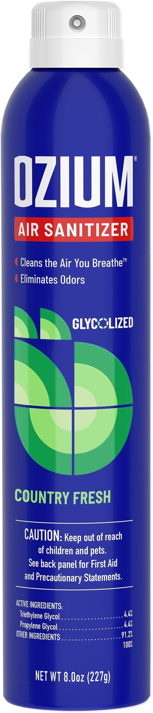 Ozium 8 Oz. Air Sanitizer & Odor Eliminator for Homes, Cars, Offices and More, Country Fresh, Pack of 1