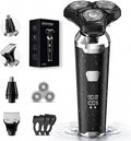 Electric Razor for Men: Wet/Dry Electric Shavers for Men - Upgraded Curved Shaving Foil, Low Noise High-Torque Motor, 3-in-1 Cordless Shaver for Beard/Nose/Sideburns