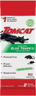 Tomcat Super Hold Glue Traps Rat Size, 2 Traps | For Rats, Mice, Snakes, Cockroaches, Spiders, and Scorpions, Ready-To-Use