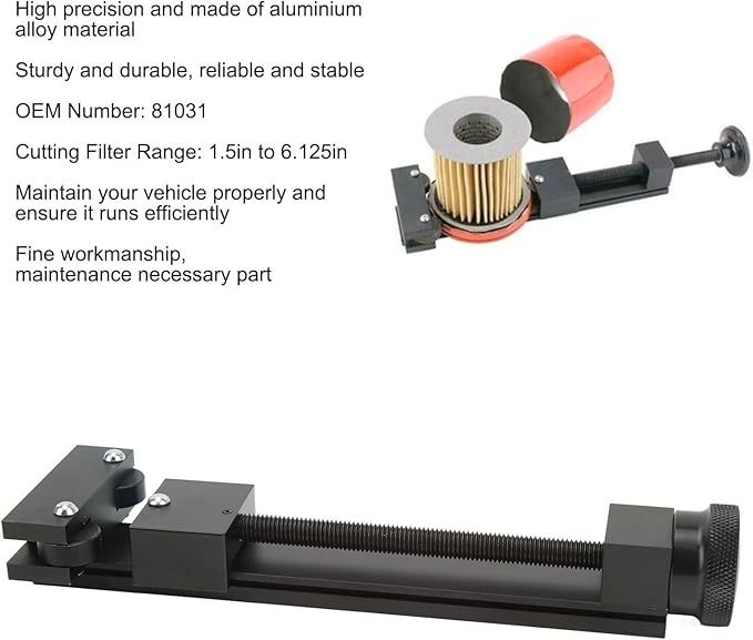KIMISS Oil Filter Cutter Tool 81031, Aluminum, 1.5in to 6.125in, Universal Compatibility, Oil Filter Removal Tool
