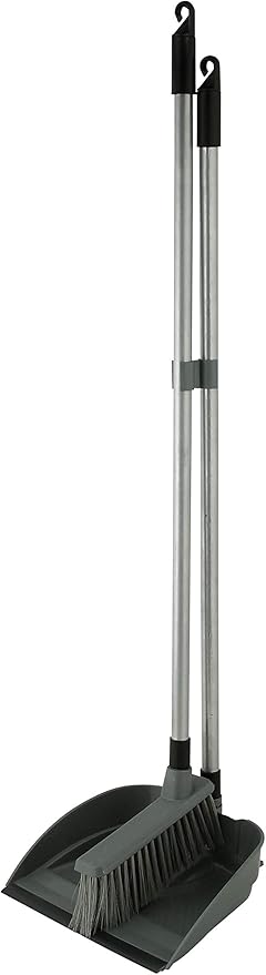 Superio Superio Heavy Duty Slim Broom with Folding Dustpan