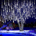 Outdoor Christmas Decorations, Waterproof 16Tube Meteor Shower Lights White