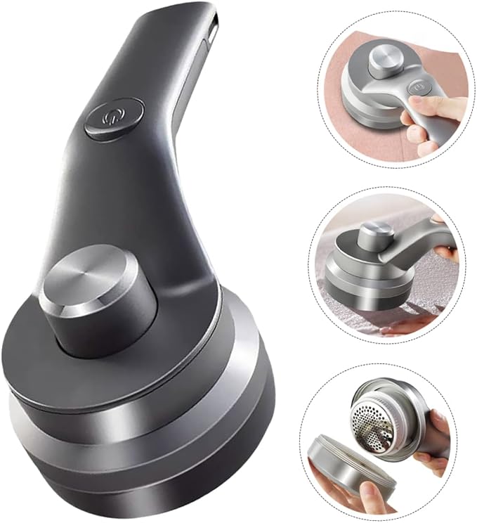 USB Rechargeable Lint Remover for Clothes and Fabrics Compact Fabric Shaver Detachable Head and Easy Operation