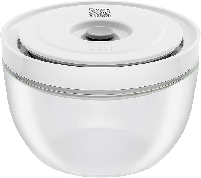 ZWILLING Fresh & Save BOWLS Vacuum Glass Bowl, Small, Airtight Food Storage Container for Meal Prep, Leftovers and Mixing, BPA-Free, Dishwasher Safe