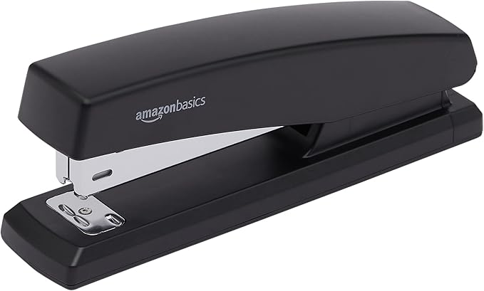 Amazon Basics Stapler Value Pack, 25 Sheet Capacity, Standard, with 3000 Staples and 3 Staple Removers, Black, 3-Pack