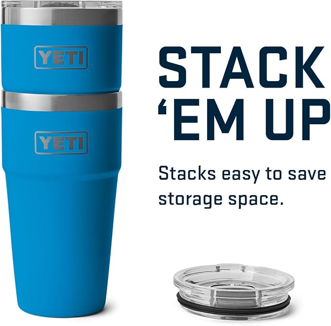 YETI Rambler 20 oz Stackable Tumbler, Stainless Steel, Vacuum Insulated with MagSlider Lid