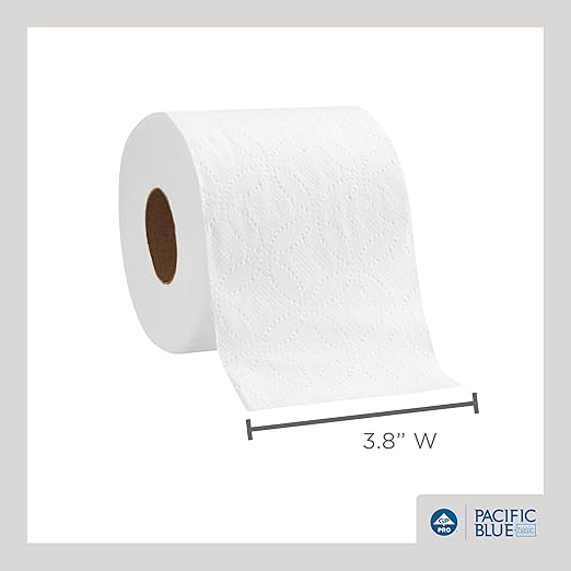 Georgia-Pacific Pacific Blue Basic 2-Ply Embossed Toilet Paper,19880/01, 550 Sheets Per Roll, 80 Rolls Per Case