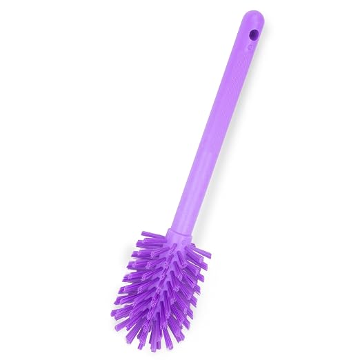 SPARTA Large Water Bottle Brush Ideal for Wide-Mouth Jars, Bottles and Tumblers, Dishwashing Tool with Handle for Home and Commercial Kitchens, Plastic, 12 Inches, Purple, (Pack of 6)
