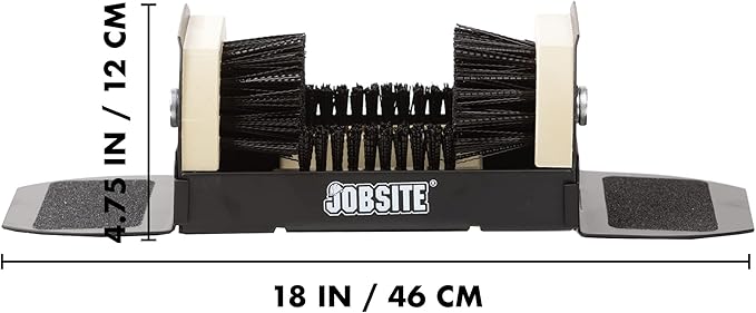 Jobsite Boot Scrubber - Outdoor Shoe Scraper Cleaner Brush - Extra Wide - 2 Pack