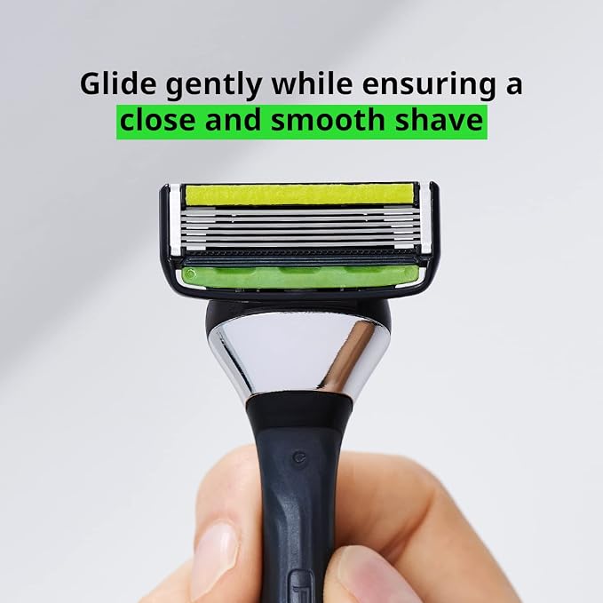 Dorco Pace 6 Pro - Six Blade Razor System with Trimmer - 10 Pack (1 Handle + 10 Cartridges)
