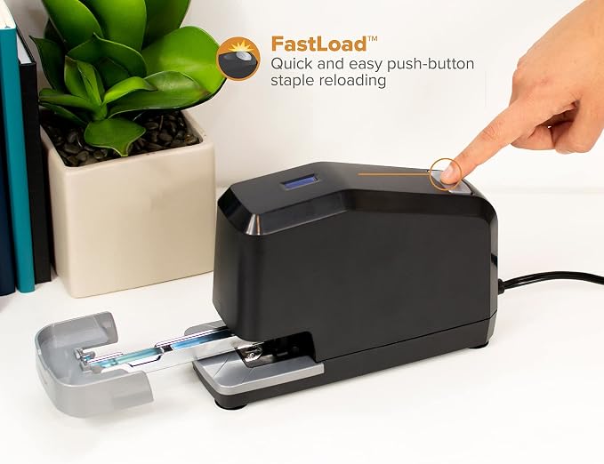 Bostitch Office Impulse Heavy Duty Electric Stapler Value Pack,45 Sheet Capacity,Includes 5,000 Staples & Staple Remover,No-Jam,Faster Stapling,Black,(Pack of 6)