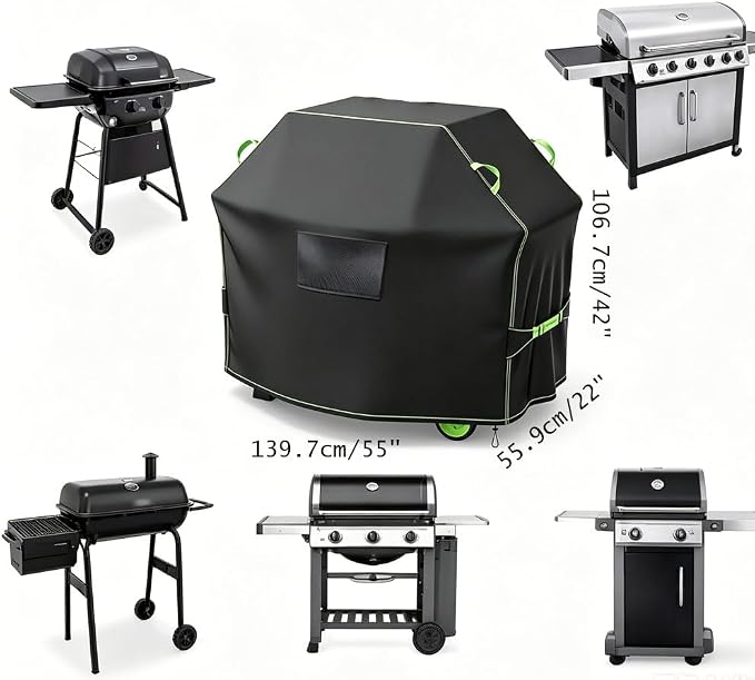 Grill Cover for Cuisinart Electric Tabletop 2016–2026 Outdoor Heavy Duty Waterproof Weather-Resistant BBQ Cover All Weather Protection Cover,Black-60 L x 28" D x 44" H