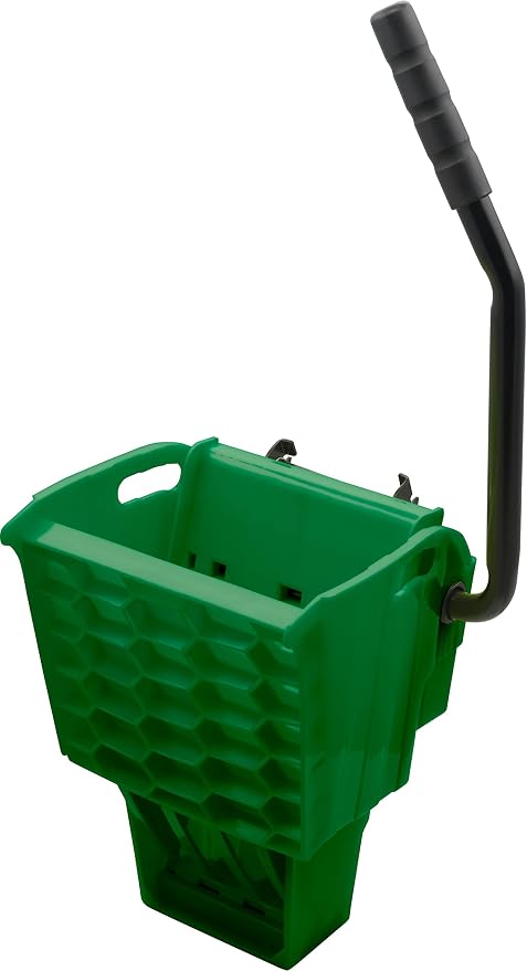 SPARTA OmniFit Mop Bucket System, Durable Mop Bucket, Side Press Wringer, and Soiled Water Insert, Floor Cleaning Essentials for Commercial and Home Use, 35 Qt Capacity, 1 Count, Green