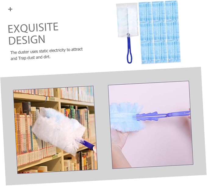 PRETYZOOM 3sets Reusable Duster Handle for Ceiling Fan Office Cleaning Tool Handheld Dust Remover for Home