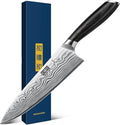 HOSHANHO 8" Chef Knife, Ultra Sharp High Carbon Powder Steel Kitchen Knife | Japanese Chef's Knife with Ergonomic Pakkawood Handle, Professional Kitchen Gadgets Cooking Knife for Chopping and Cutting