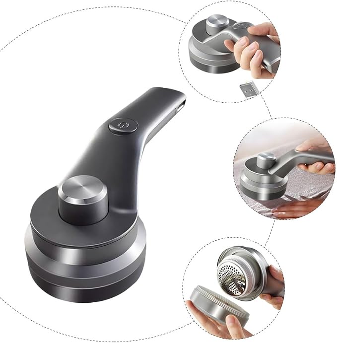 USB Rechargeable Lint Remover and Electric Hair Ball Trimmer for Clothes Fabric, Portable Sweater Clothes Shaver for Laundry and Travel Use