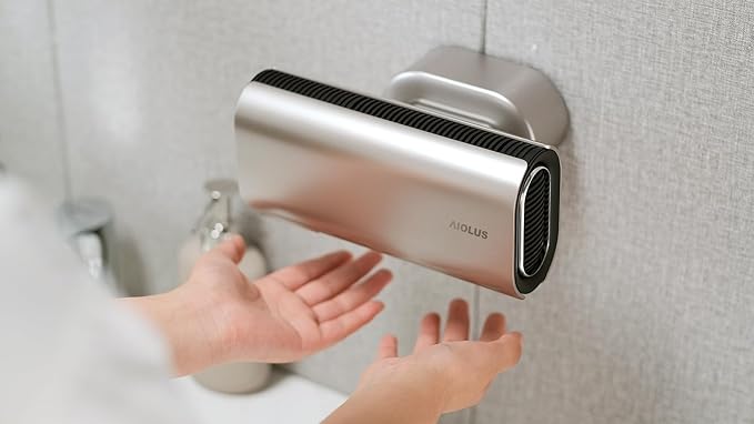 LilMonster AIOLUS Ultra-Compact Automatic Hand Dryer High Speed Air Wiper w/Washable Filter Low Noise 110v 700W