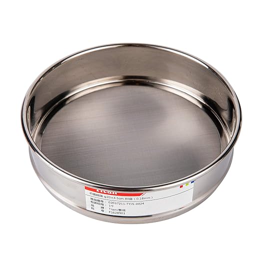 φ20×4.5cm 304 Stainless Lab Sieves Economy Test Sieve 304 Stainless Steel Wire Cloth (24 Mesh(0.8mm))