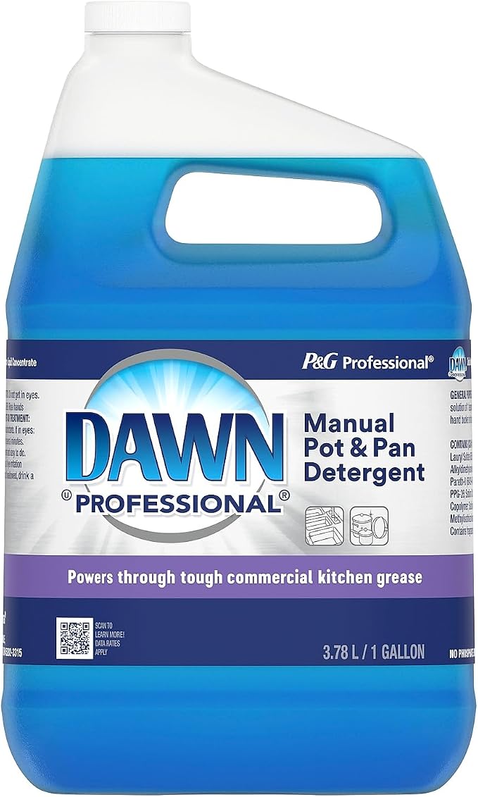 Dawn Professional Manual Pot and Pan Liquid Dish Soap, Original Scent, 128 oz., 1 Gal., 4/Carton (57445)