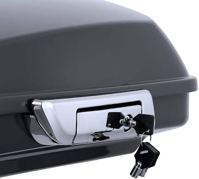 TCMT ABS Razor Gunship Gray Motorcycle Trunk Fit For Harley 2014-2025 Street Glide Special Road Glide Street Glide Road King Road Glide Special Pack