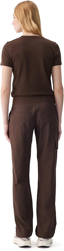 LOLË Momentum Women's Wide Leg Tech Trousers, Cargo Pocket | Brushed nylon stretch, cinch-or-flow openings, knit waistband, hidden phone stash, water-repellent, UPF50+ protection