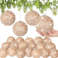 Lyrow 24 Pcs 4" Christmas Ball, Rose Gold