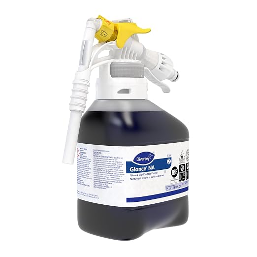 Diversey Glance NA Glass and Multi-Surface Cleaner, 1.5 L, 2/Carton | Streak Free, Ammonia Free, Quick Drying, Glass Cleaner, Mirrors, Chrome, Stainless Steel, Multi-Purpose Cleaner