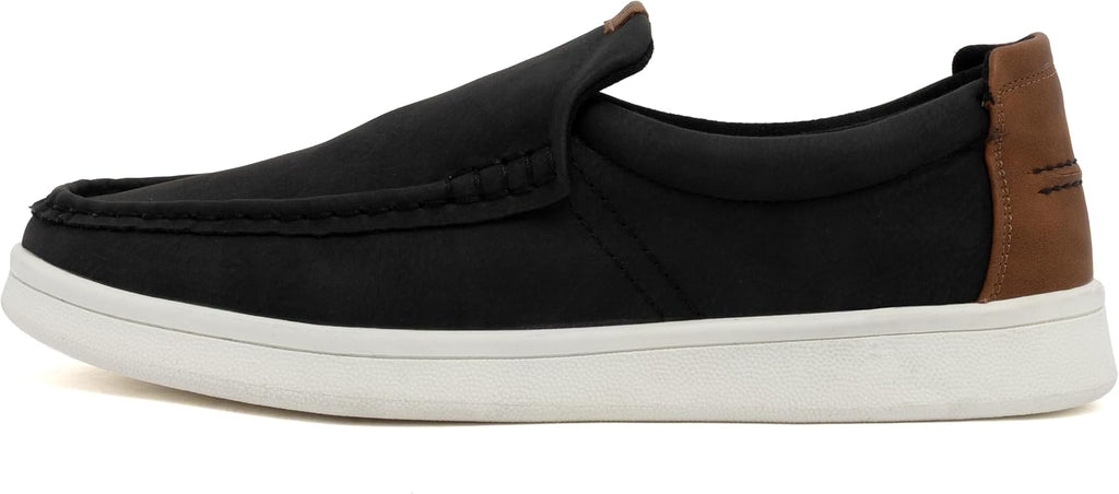 Nautica Men's Slip-On Loafers Casual Moc Toe Sneakers Boat Shoes Slipper for Men – Lightweight & Comfortable - Derwin
