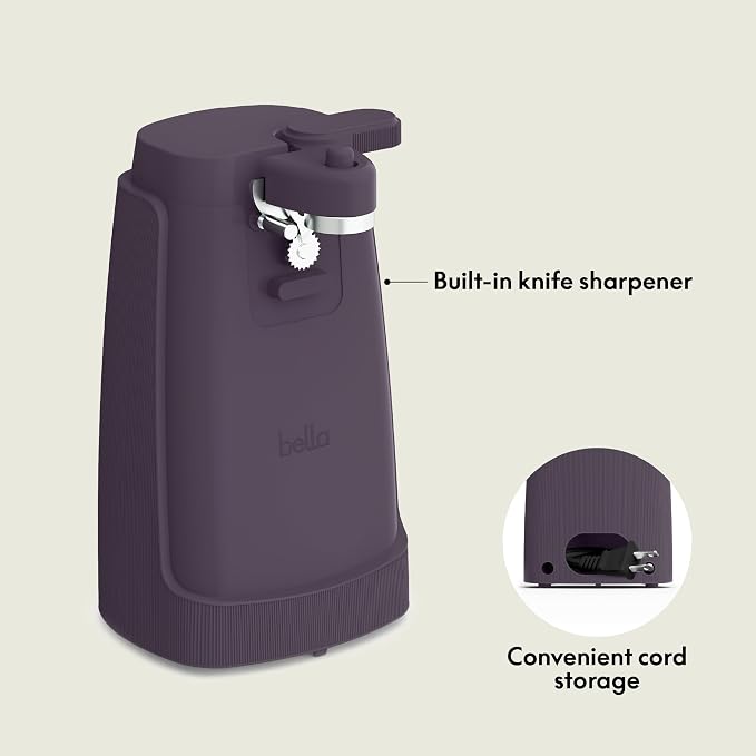 Electric Can Opener, Automatic One-Touch, Plum