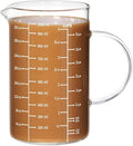 77L Glass Measuring Cup, [Insulated handle, V-Shaped Spout], High Borosilicate Glass Measuring Cup for Kitchen or Restaurant, Easy To Read, 1000 ML (1 Liter, 4 Cup)