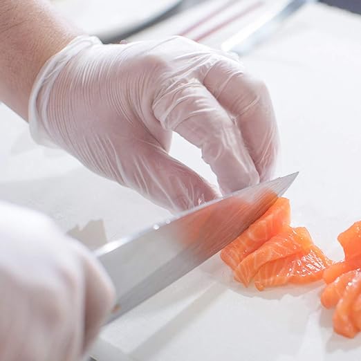 Intco Basic Medical Clear Vinyl Exam Gloves,Disposable Gloves- Latex-Free & Powder-Free for Medical,Cleaning,Food Safe- VGPF3003 (Case of 1000,Clear), Large