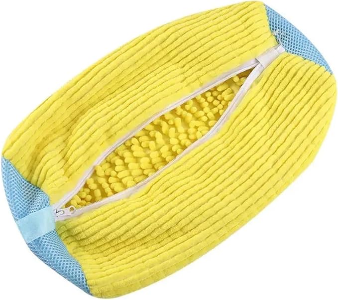 1/2/4pcs Laundry Bag Shoe Washing Bag Padded Net Protector(Yellow,1pc)