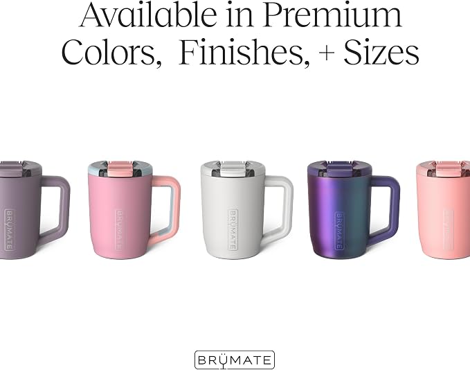 BrüMate Müv - 15oz 100% Leak Proof Insulated Coffee Mug with Handle & Lid - Stainless Steel Coffee Travel Mug - Double Walled Coffee Cup (Nightfall Blue)