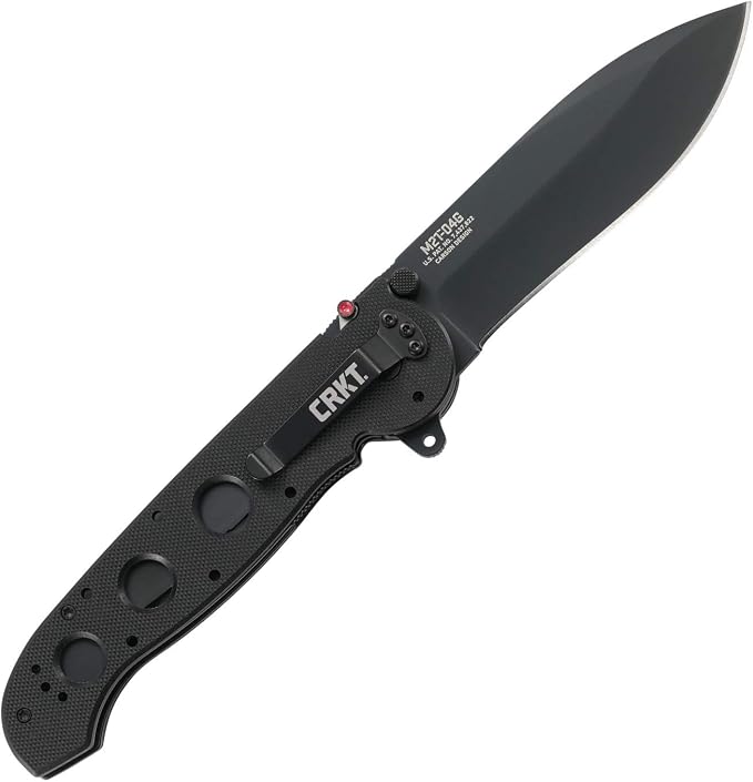 CRKT M21-04G Folding Knife with Liner Lock: 1.4116 Plain Edge Blade, G10 Handle w/Liner Lock, Reversible Pocket Clip, M21-04G