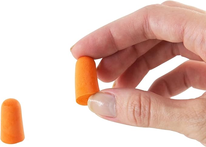 ATERET Earplugs 200 Pairs & 12 Pairs of Safety Glasses I 32db Noise Cancelling Soft Disposable Ear Plugs I Safety Hearing & Eye Protection for Hunting Shooting Range Work Construction