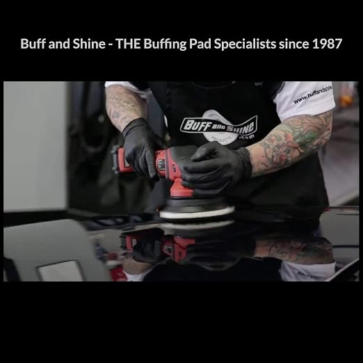 Buff and Shine URO-Fiber Microfiber Pad for Car Compounding, Cutting, Buffing, Waxing, and Polishing - Compatible with Long-Throw, High-Action, Dual-Action, and Random Orbital Polisher - 5 in (6 Pads)