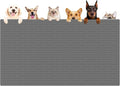 XXXXL Largest Pet Food Mat, 51.2"x25.6"(130cmx65cm) Silicone Dog Mats for Food and Water, Nonslip Pet Feeding Mats for Floors,Dog Cat Bowl Mat with Raised Edges, Dark Gray