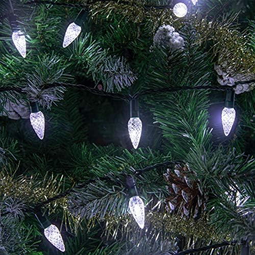 AWQ 500LED 173.8 FT C6 Christmas String Lights Plug in White Decorations