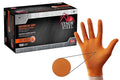 Venom Steel Orange Nitrile Gloves, 8 mil Thick, 100 Count, Maximum Grip Textured Disposable Gloves, Puncture and Rip Resistant, Hi-Visibility Orange, One Size Fits Most